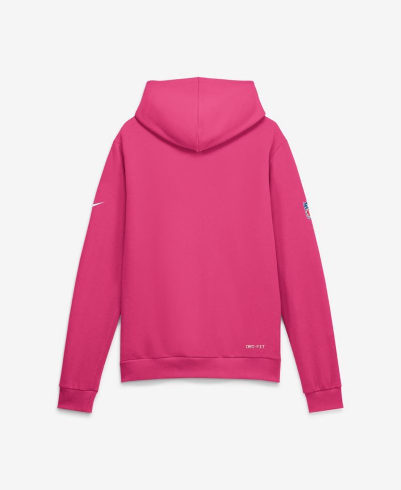 Men's Pink Detroit Lions 2026 NFL Cruical Catch Sideline Dri-Fit Pullover Hoodie