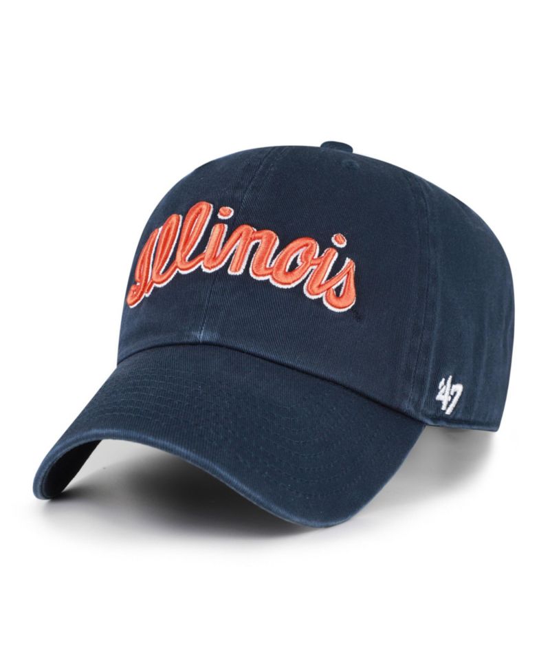 Men's Navy Illinois Fighting Illini Clean Up Adjustable Hat