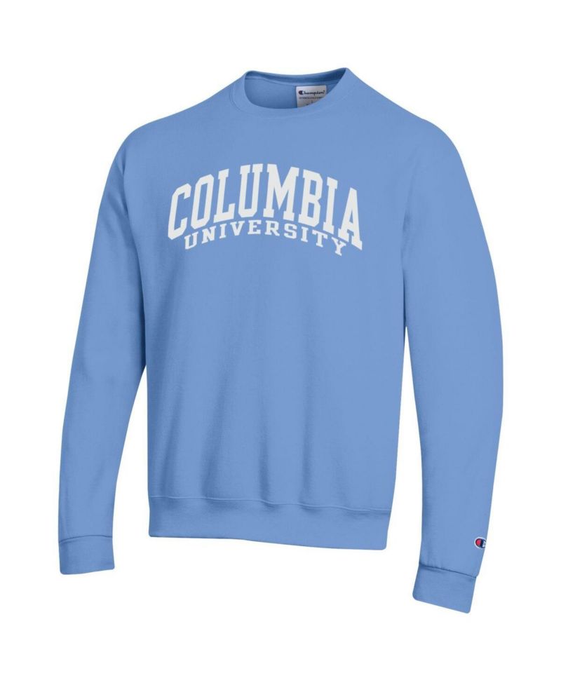 Men's Light Blue Columbia University Basic Arch Fleece Pullover Sweatshirt