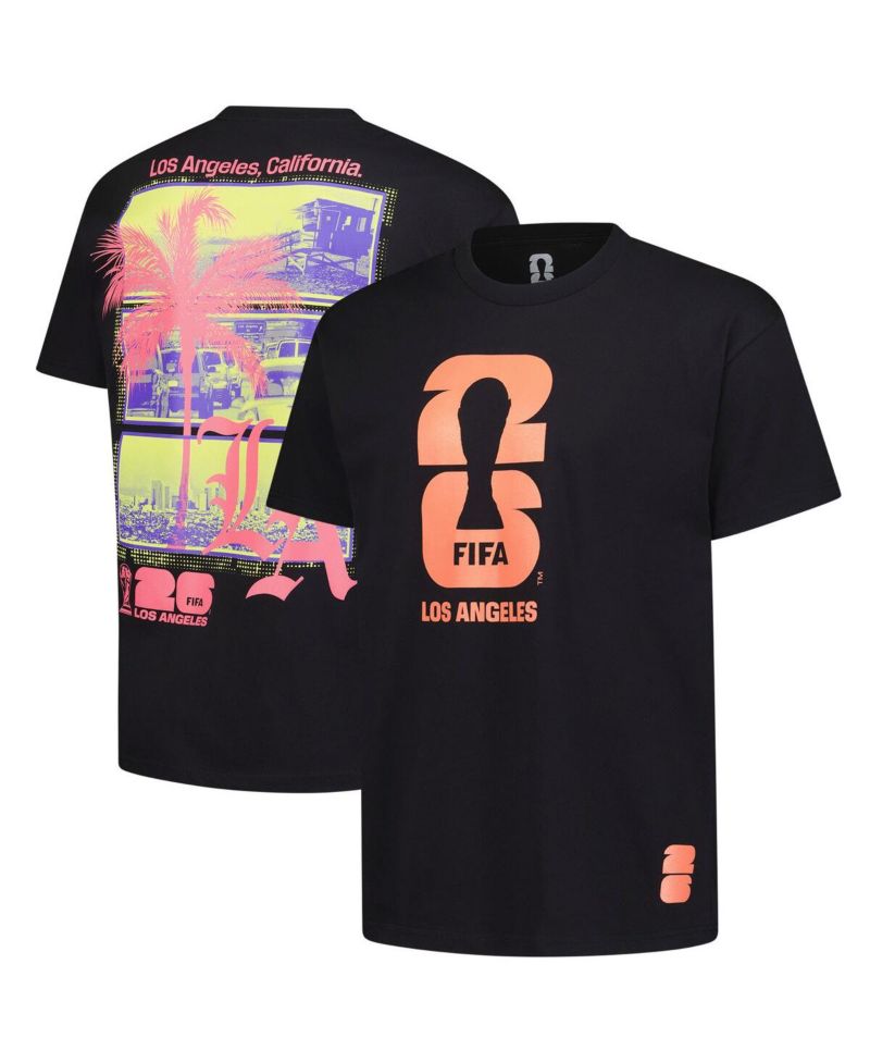 Men's Black 2026 FIFA World Cup Los Angeles Host City Local Oversized T-Shirt