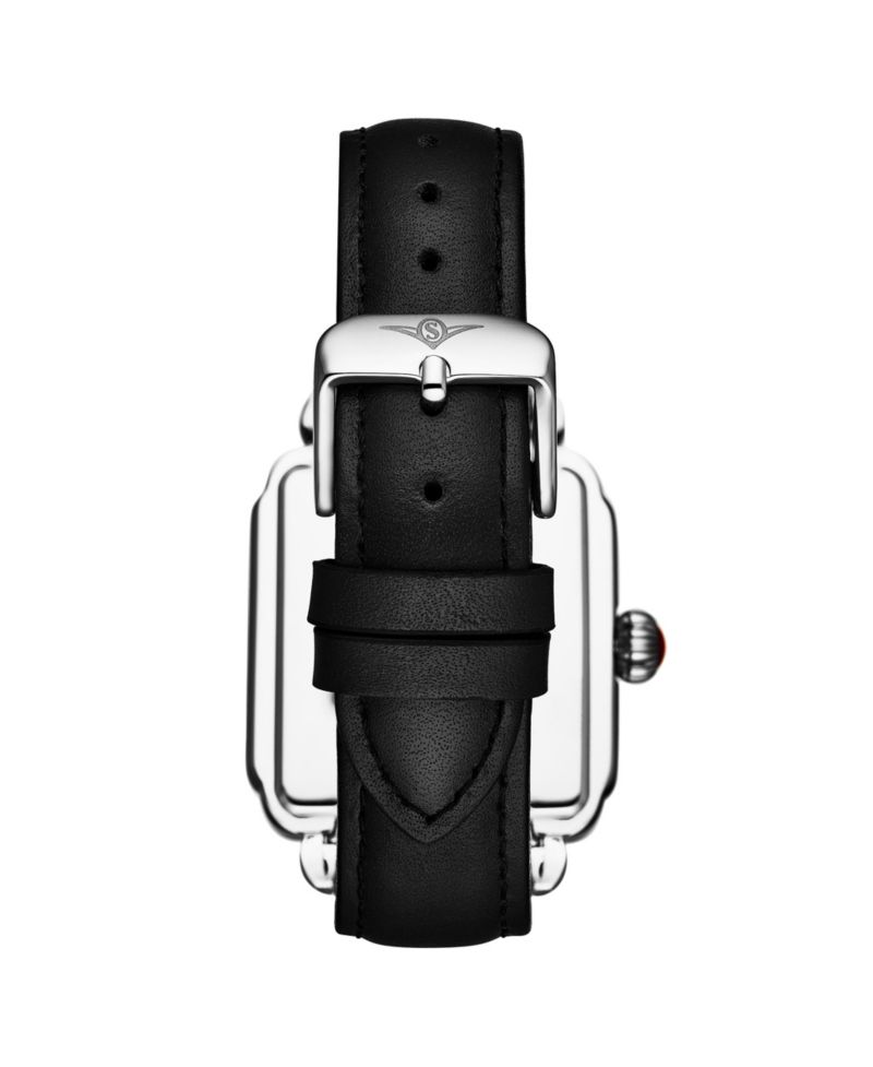 Elegant Women s Rectangular 35x47mm Dress Watch - Model 4060L.1, Silver Case, Black Leather Strap, Crystal Bezel