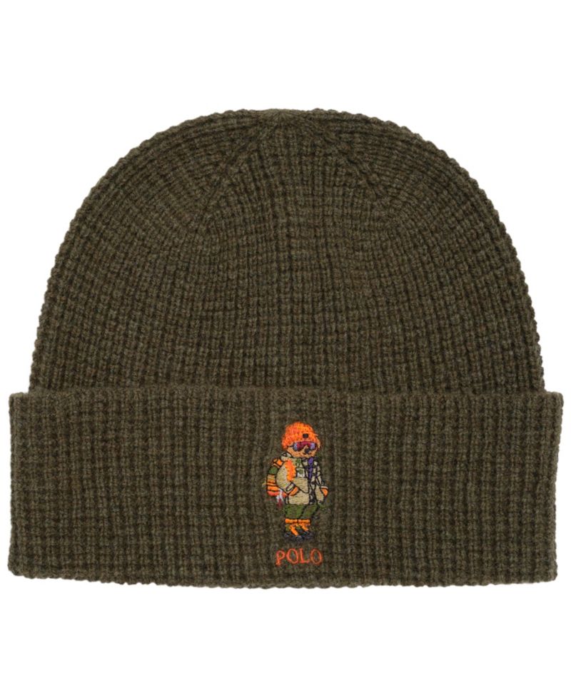 Men's Polo Bear Cuffed Knit Beanie