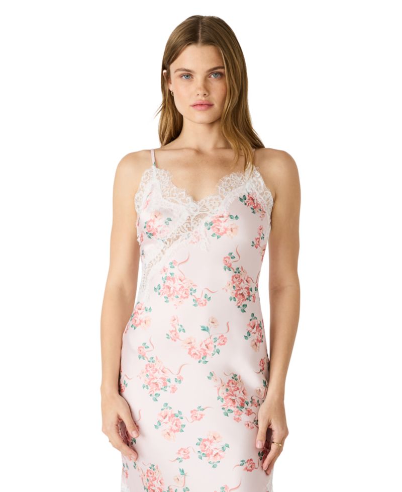 Women's Printed V-Neck Asymmetric Midi Dress