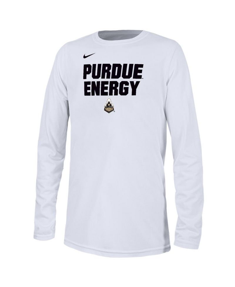 Big Boys White Purdue Boilermakers 2024 On-Court Bench Energy T-shirt