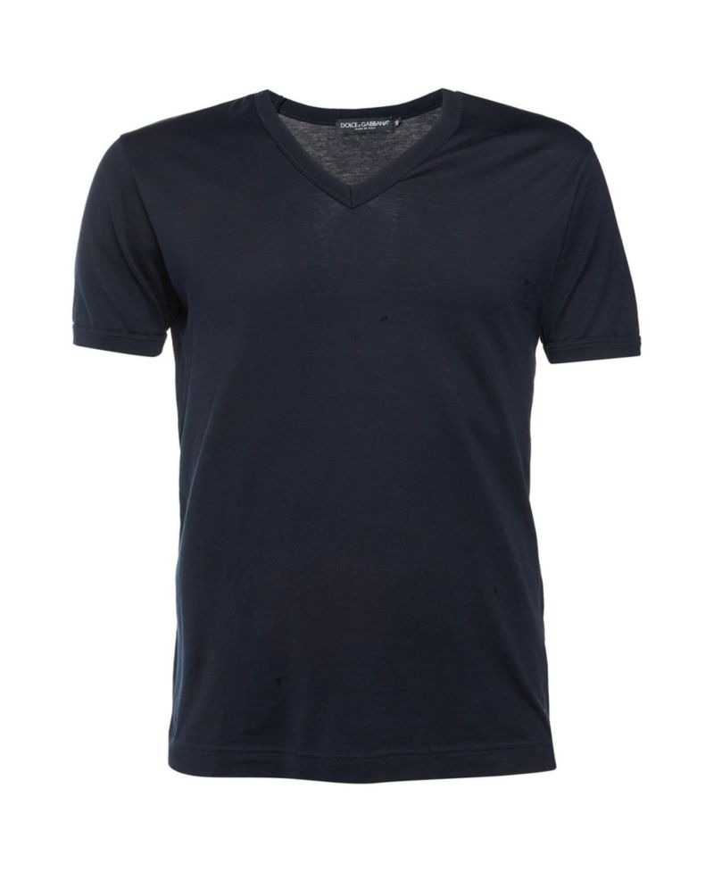Women's Men's Solid Cotton V-Neck T-Shirt