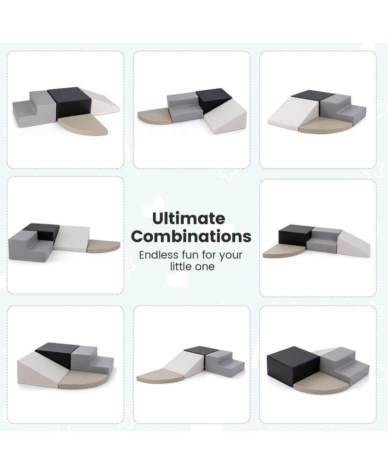 Kids 4-Piece Climb and Crawl Foam Block Play Set
