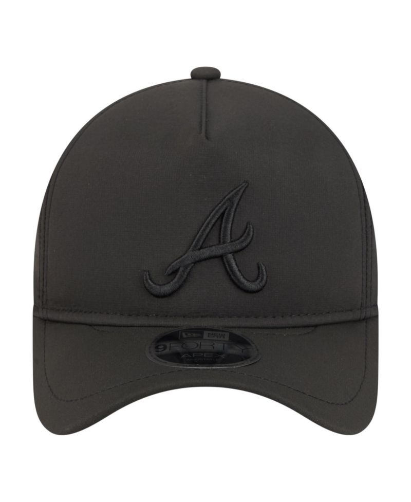 Men's Black Atlanta Braves Injection Apex 9FORTY Adjustable Hat