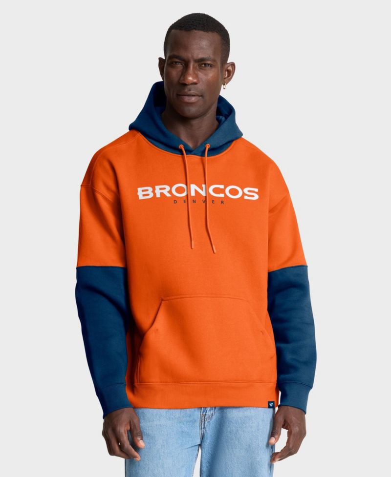 Men's Denver Broncos Relaxed-Fit Fleece Pullover Hoodie