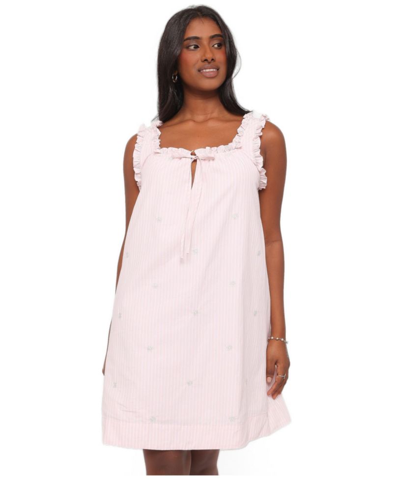 Women's Olivienne Square-Neck Ruffle Mini Dress