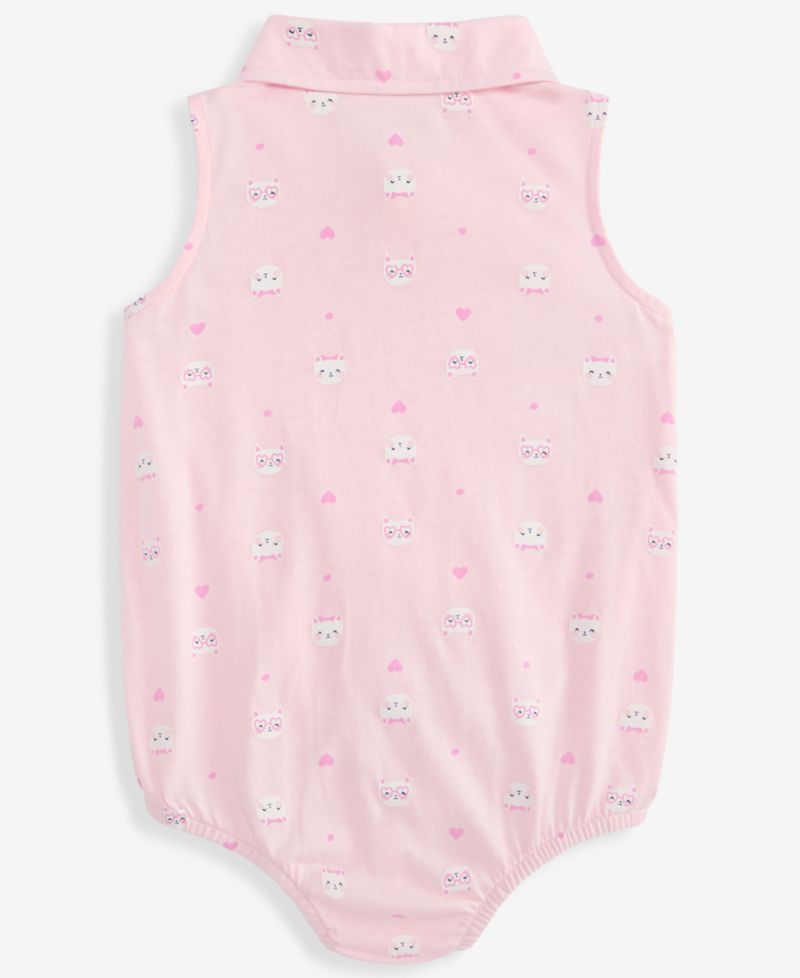 Baby Girls' 0M-24M Striped Cat Skirted Sunsuit