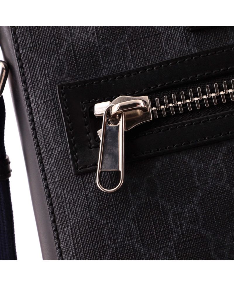 Small Web Strap Front Zip Messenger Bag GG Coated Canvas