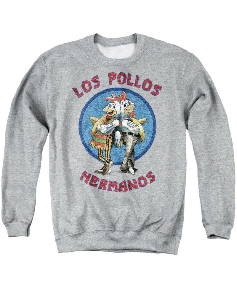 Men's Los Pollos Hermanos Graphic Long-Sleeve Regular-Fit Crewneck Sweatshirt