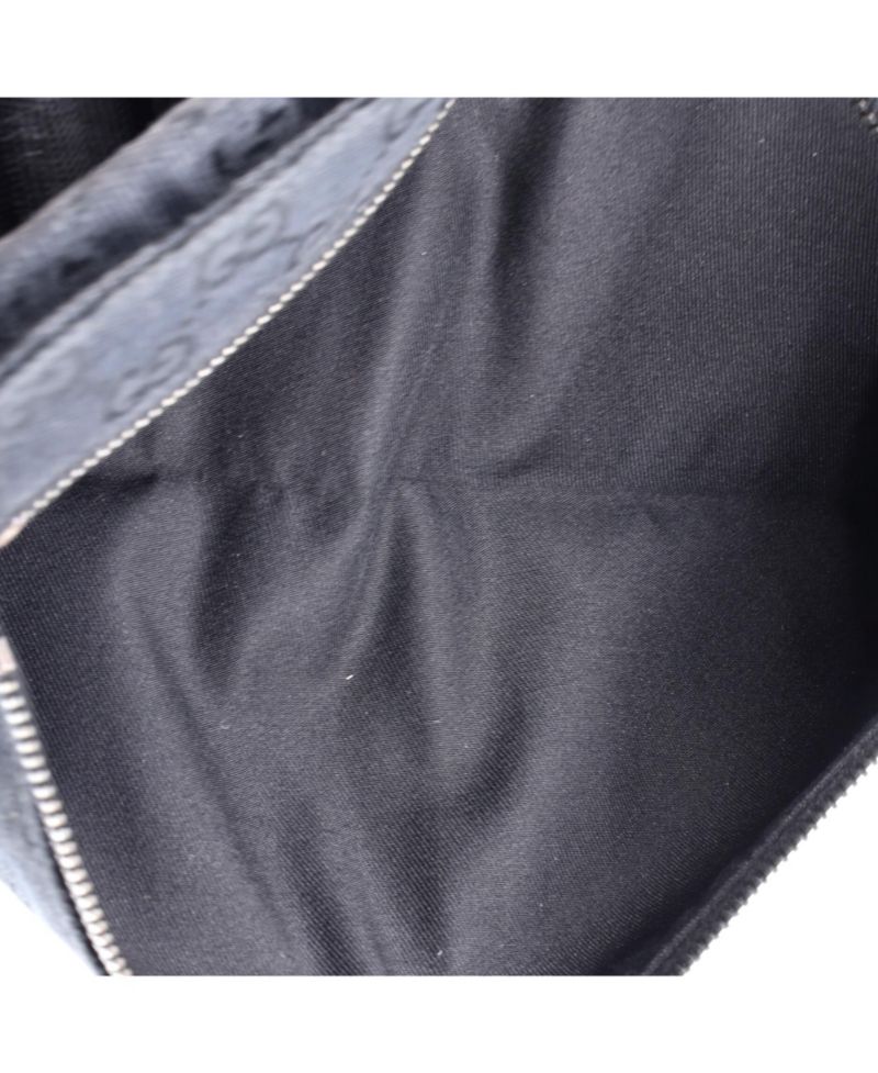Small Vintage Double Belt Bag GG Canvas with Leather