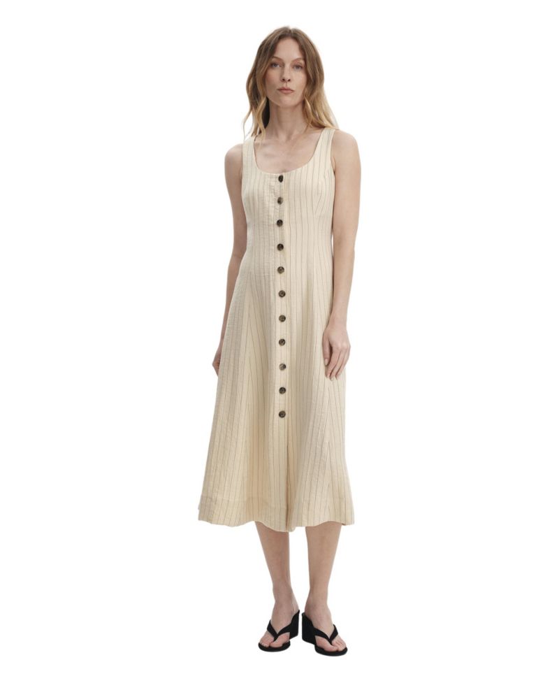 Women's Jillian Square Neck Sleeveless Midi Dress