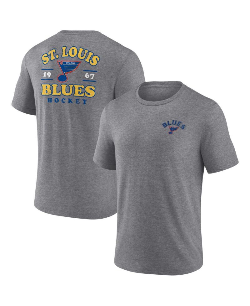 Men's Heather Gray St. Louis Blues Winger Tri-Blend T-Shirt