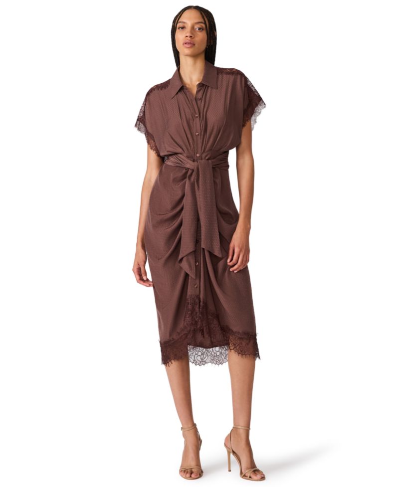 Women's Tori Collared Wrap Midi Dress