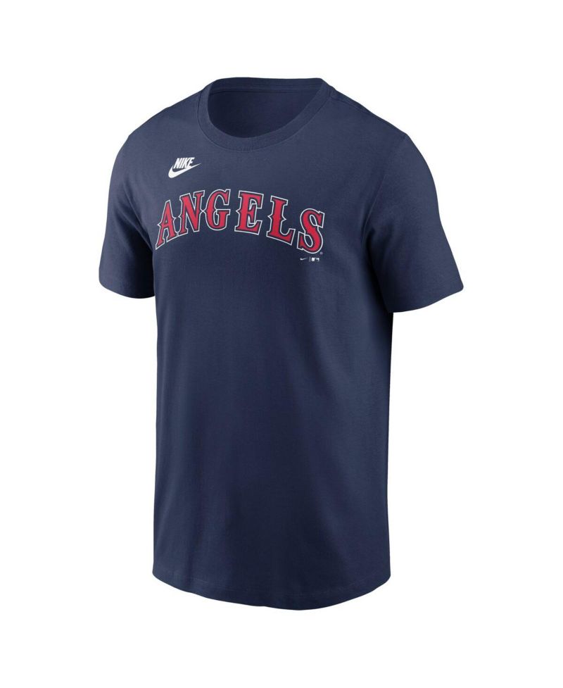 Men's Navy California Angels Cooperstown Wordmark T-Shirt