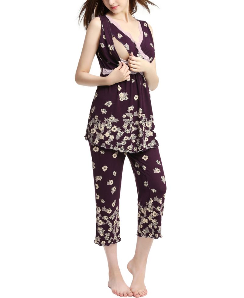 Maternity kimi + kai Eeva Nursing Pajama Set