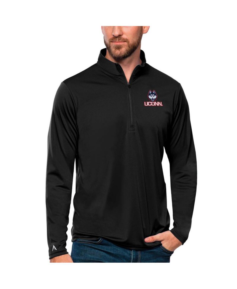 Men's Black UConn Huskies Tribute Quarter-Zip Top