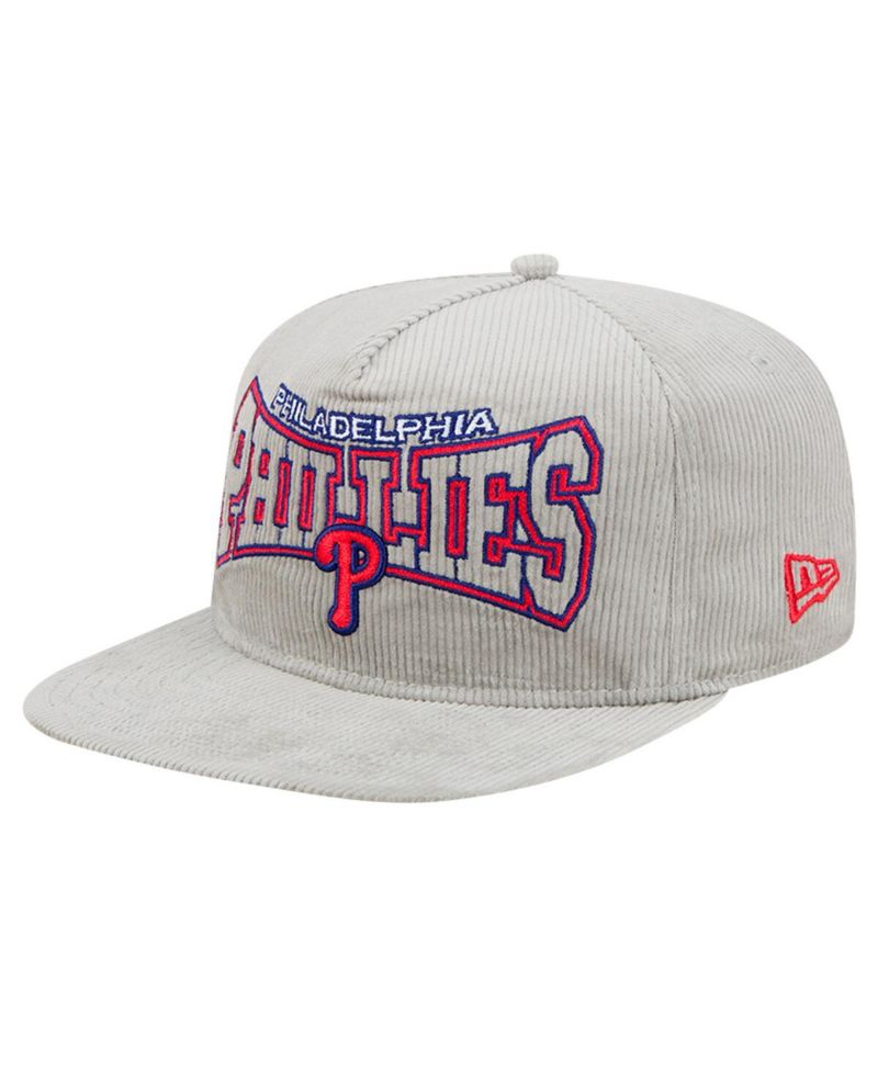 Men's Gray Philadelphia Phillies Corduroy Golfer Snapback Hat