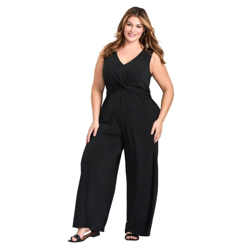Women's Plus Size Audrey Twist Front Jumpsuit