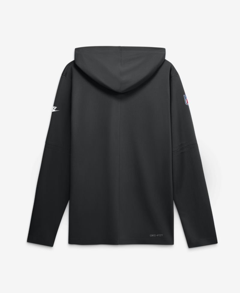 Men's Black Atlanta Falcons Sideline Dri-FIT Long Sleeve Hooded T-Shirt