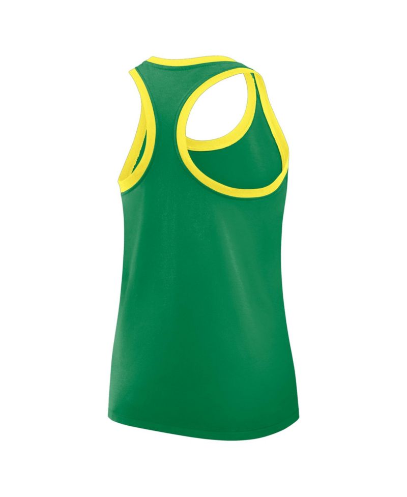 Women's Green Oregon Ducks Uni Name Tri-Blend Dri-FIT Tank Top