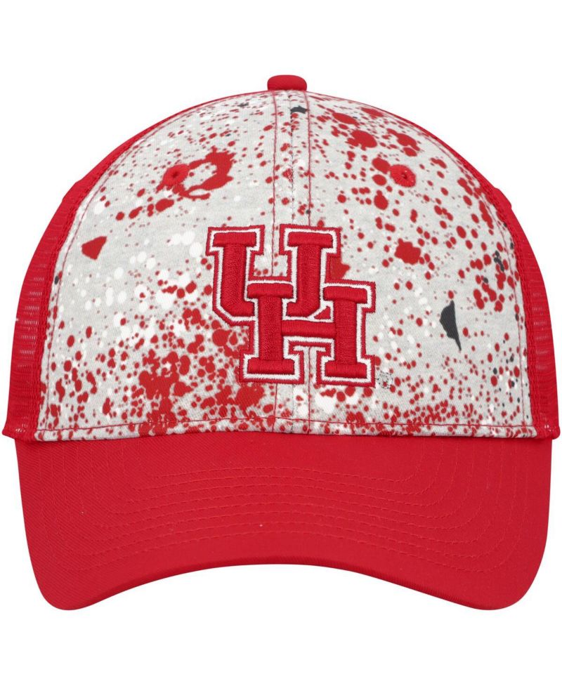 Men's Gray, Red Houston Cougars Love Fern Trucker Snapback Hat