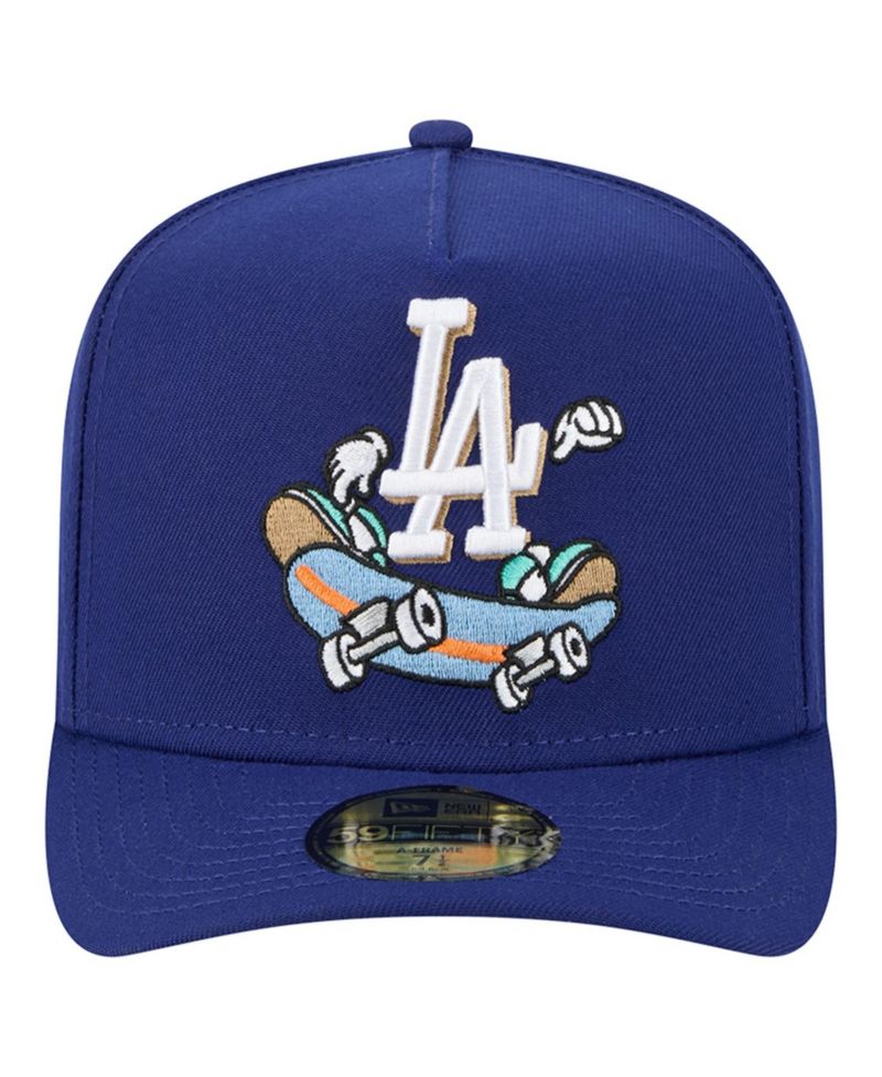 Men's Dark Blue Los Angeles Dodgers Cartoon A-Frame 59FIFTY Fitted Hat