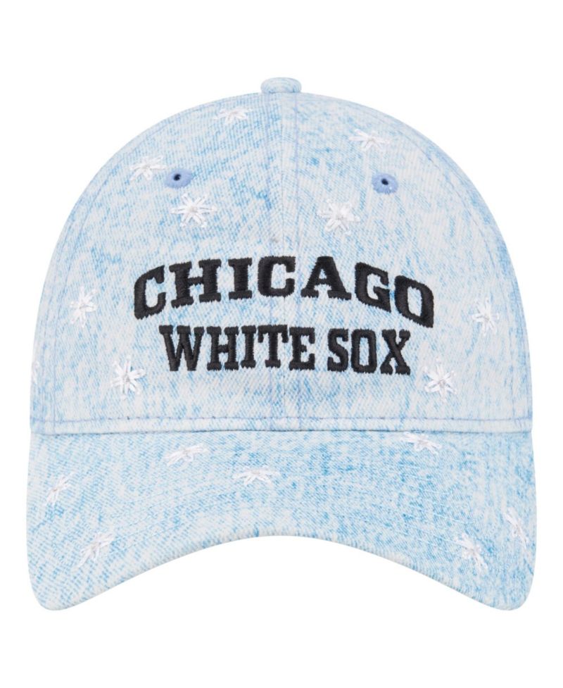 Women's Light Blue Chicago White Sox Daisy All Over 9TWENTY Adjustable Hat