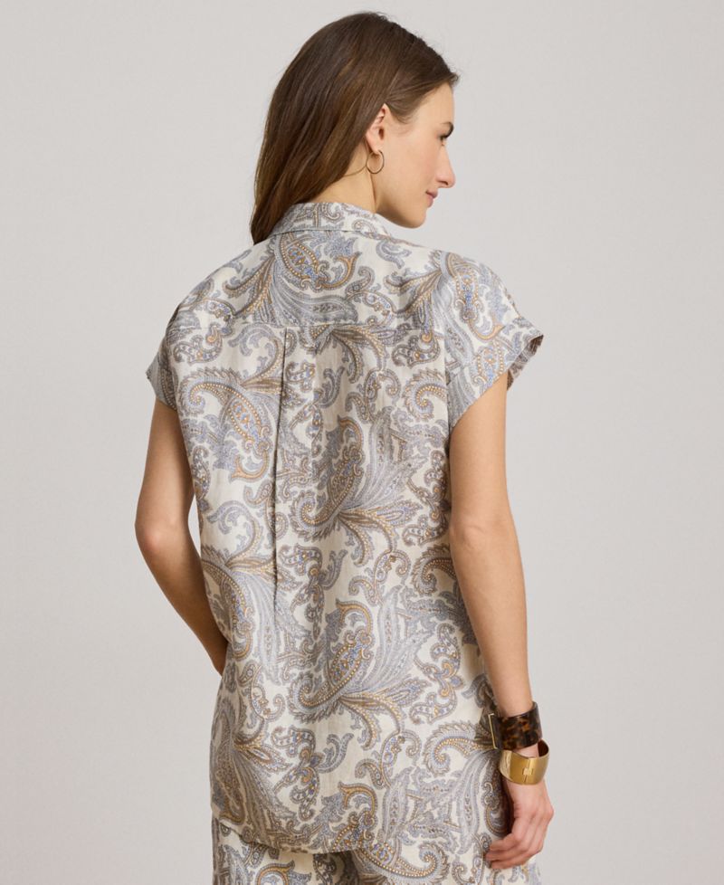 Petite Paisley Short-Sleeve Shirt