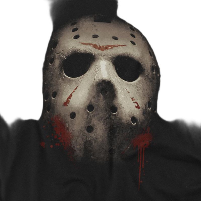 Men's Jason Voorhees Large Face Mask T-Shirt