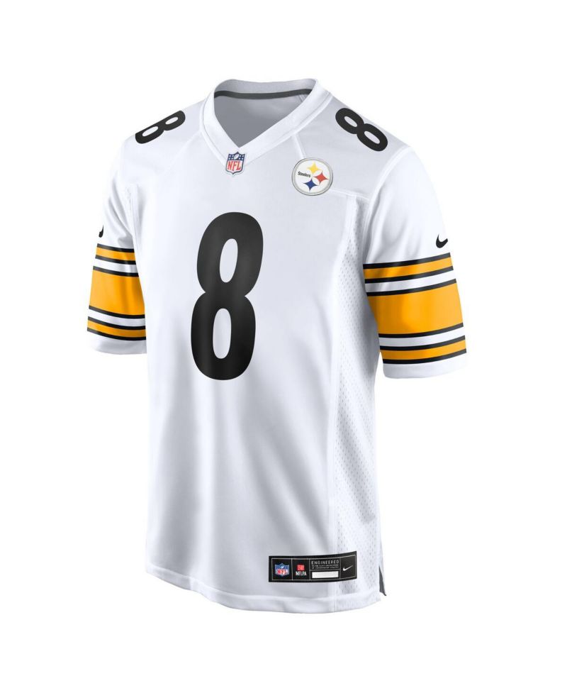 Men's Aaron Rodgers White Pittsburgh Steelers Game Jersey