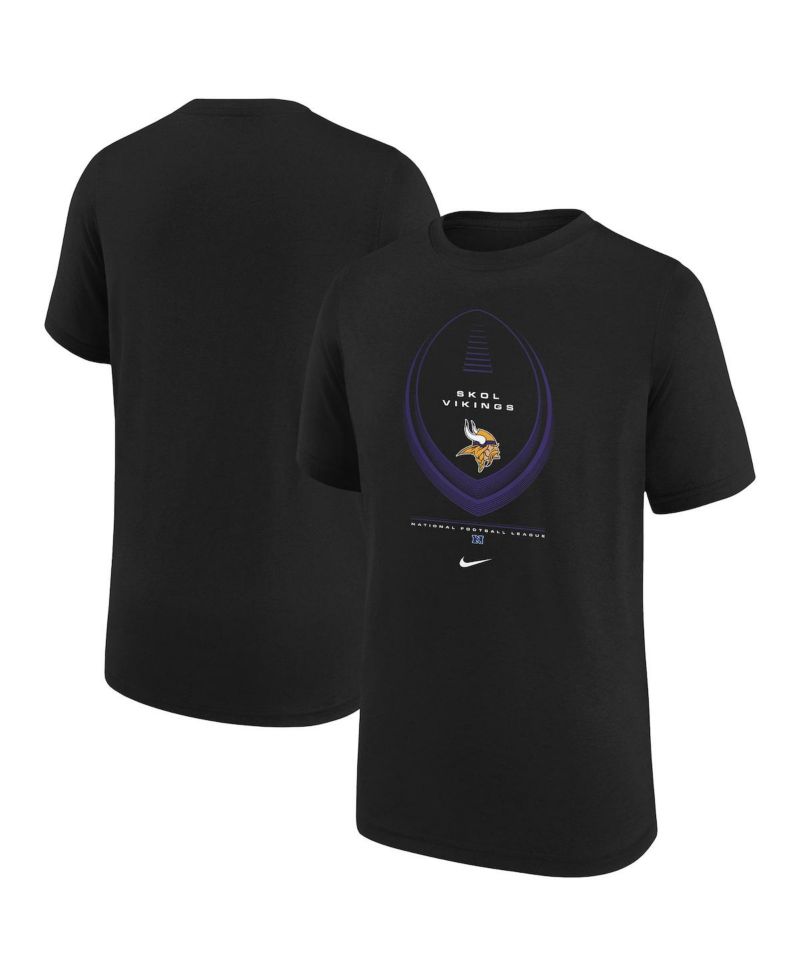 Big Boys and Girls Black Minnesota Vikings Icon Legend Dri-FIT T-Shirt