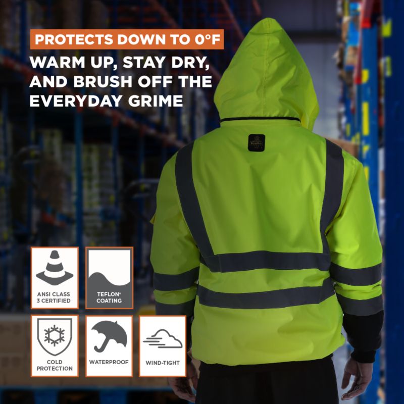 Men's HiVis Waterproof Bomber Jacket