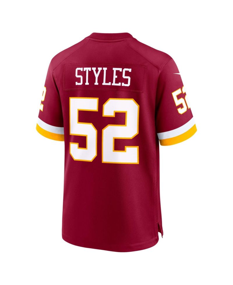 Men's Sonny Styles Burgundy Washington Commanders 2026 NFL Draft First Round Pick No. 7 Team Game Jersey