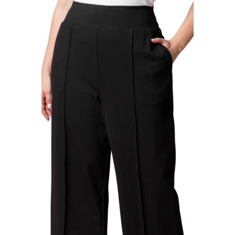Plus Size Polished Ponte Wide Leg Pants