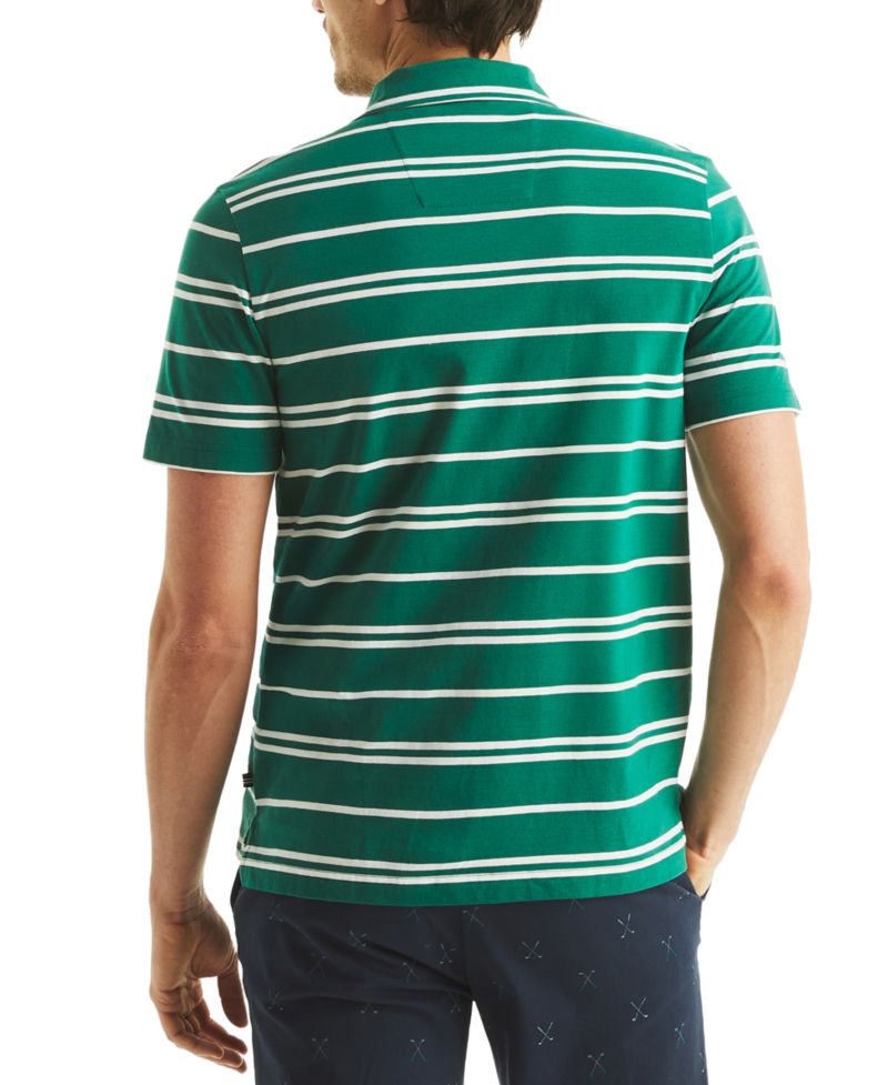 Men's Short Sleeve Striped Polo Shirt