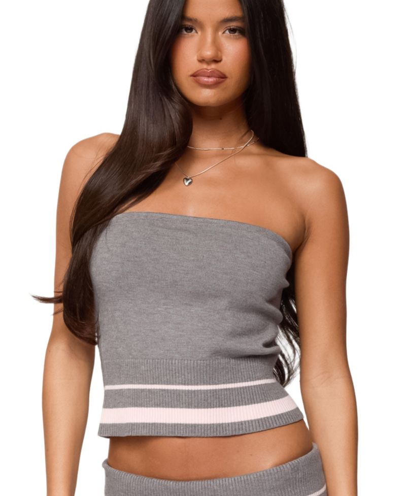 Women's Kaliya Stripey Strapless Knit Top