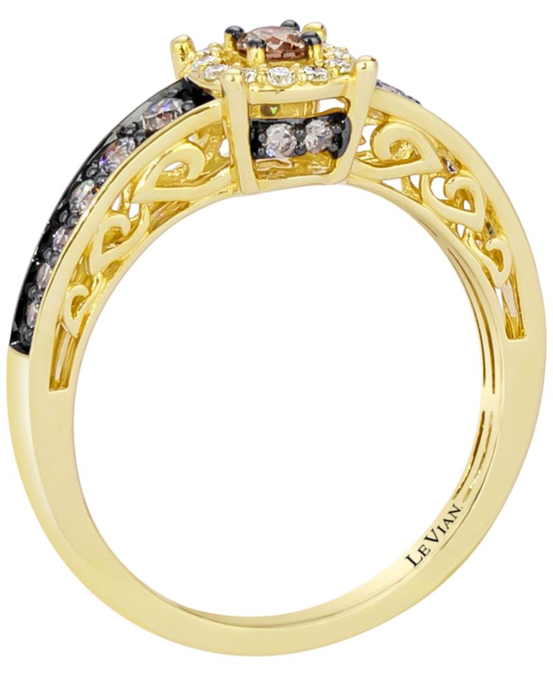 Chocolate Diamond (0.41 ct. t.w.) & Vanilla Diamond (0.09 ct. t.w.) Ring in 14k Honey Gold