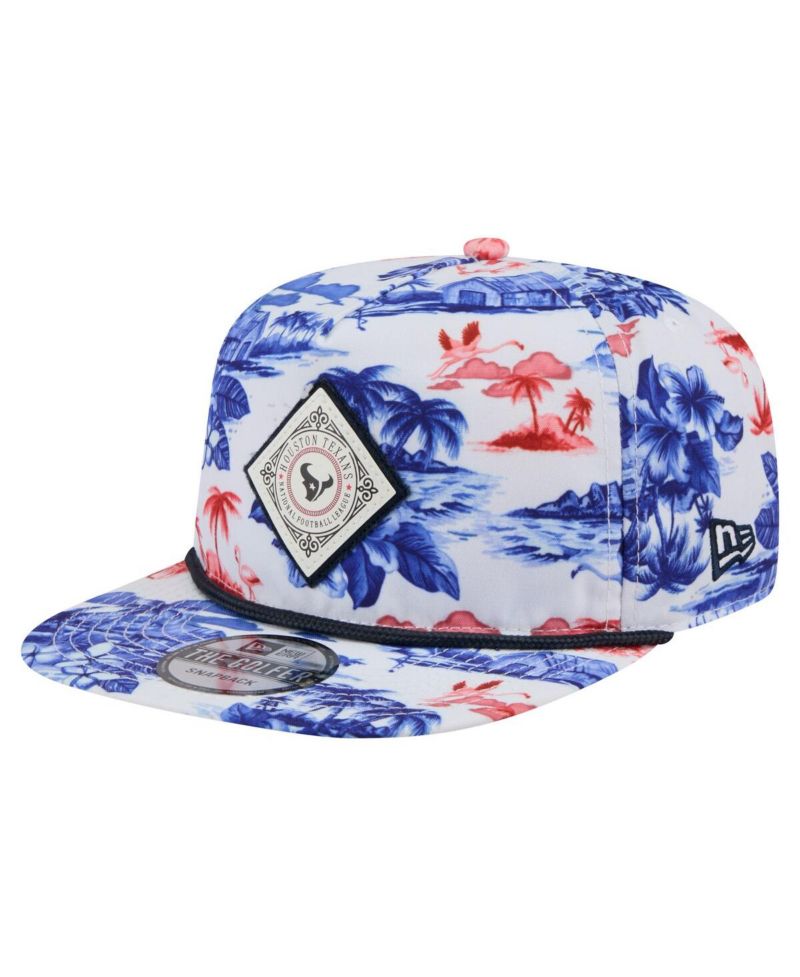 Men's White Houston Texans Adventure Golfer Snapback Hat