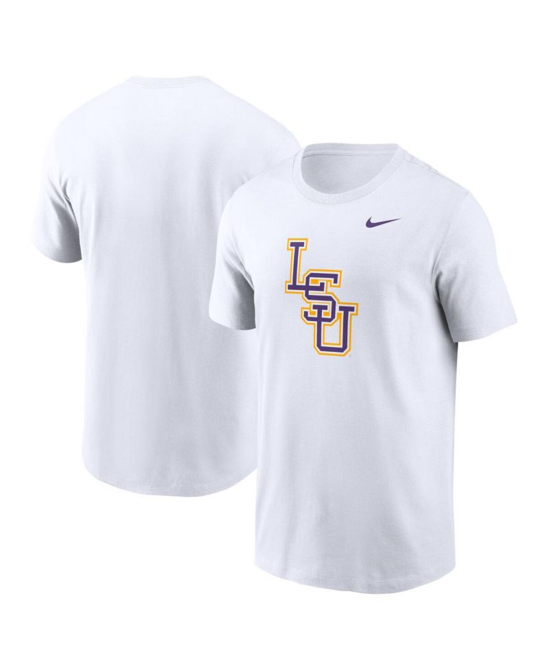 Men's White LSU Tigers Baseball Logo T-Shirt