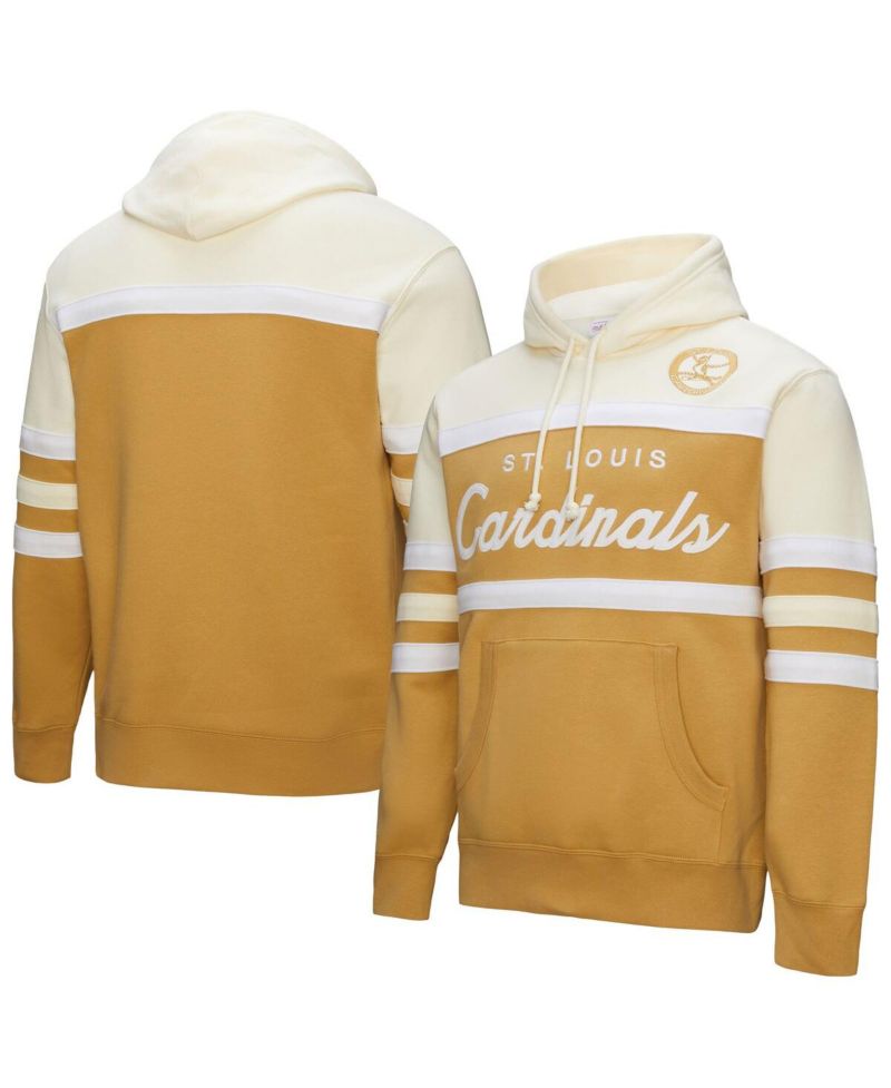 Men's Tan/Cream St. Louis Cardinals Head Coach Pullover Hoodie