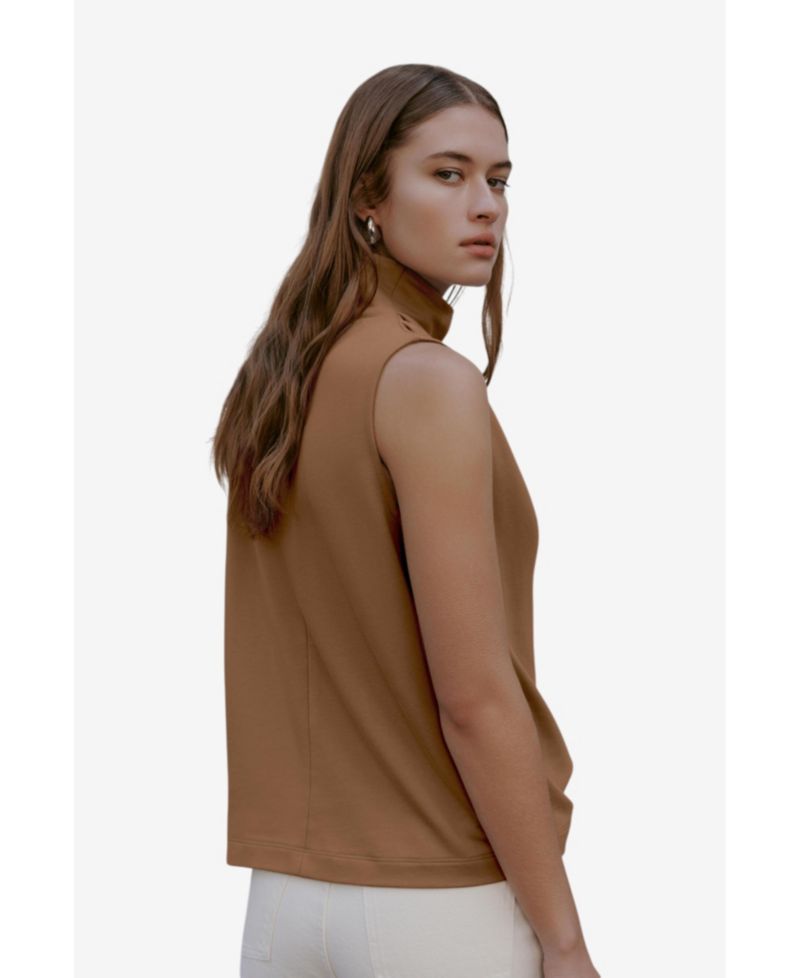 Women's Finch Sleeveless Draped-Neckline Relaxed Casual Top