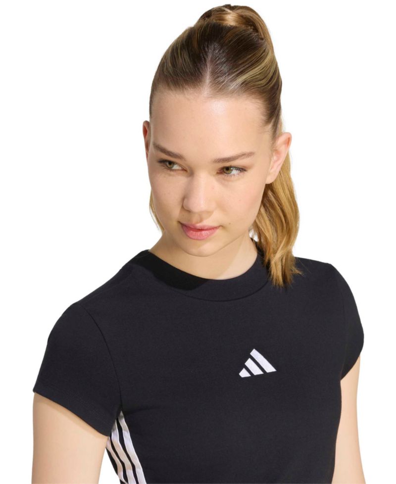 Women's Essentials 3-Stripes Padded Slim Baby Cotton-Blend T-Shirt