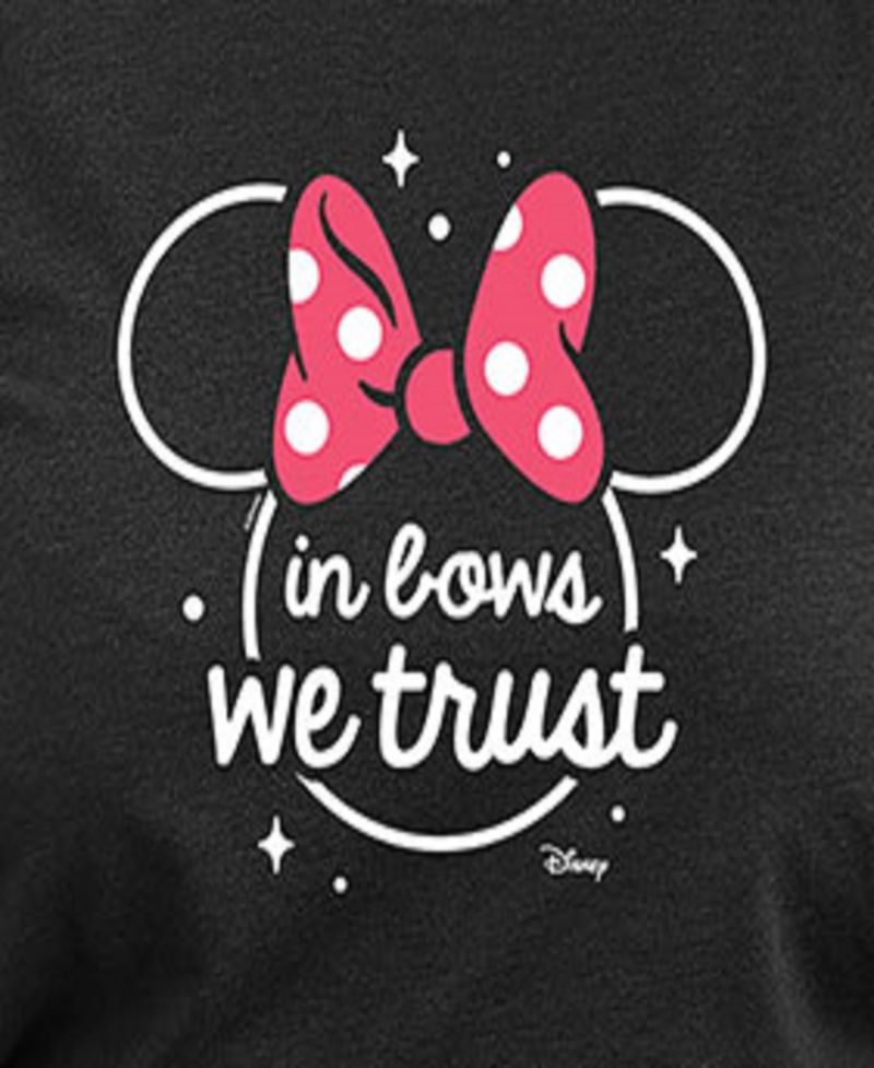 Plus Size Disney Minnie Mouse in Bows We Trust Graphic Pullover T-shirt