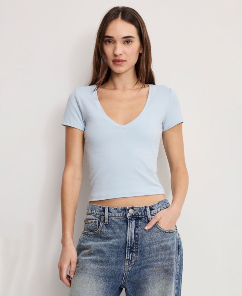 Women's V-Neck Short-Sleeve Top