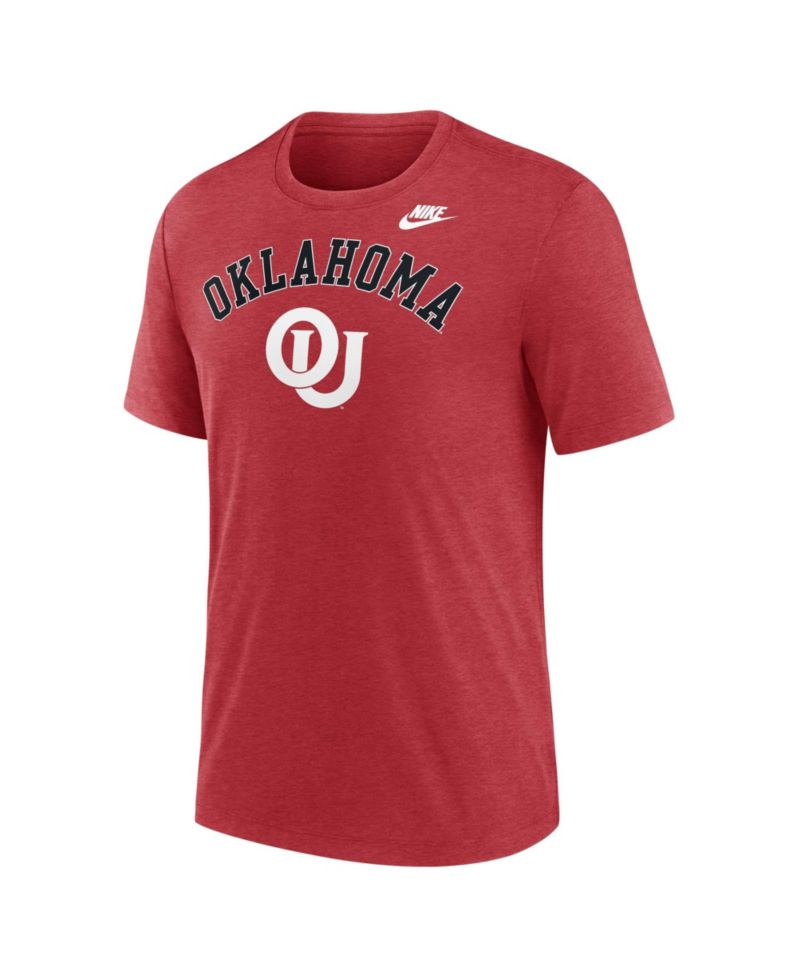 Men's Heather Crimson Oklahoma Sooners Legacy Arch Tri-Blend T-Shirt