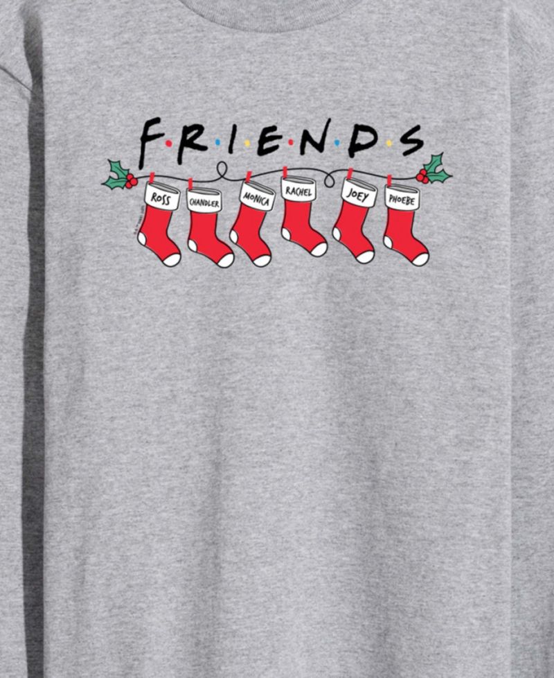 Men's Crewneck Christmas Themed Graphic T-Shirt