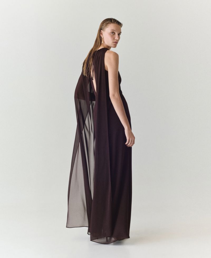 Women's Wide-Leg Cape Jumpsuit